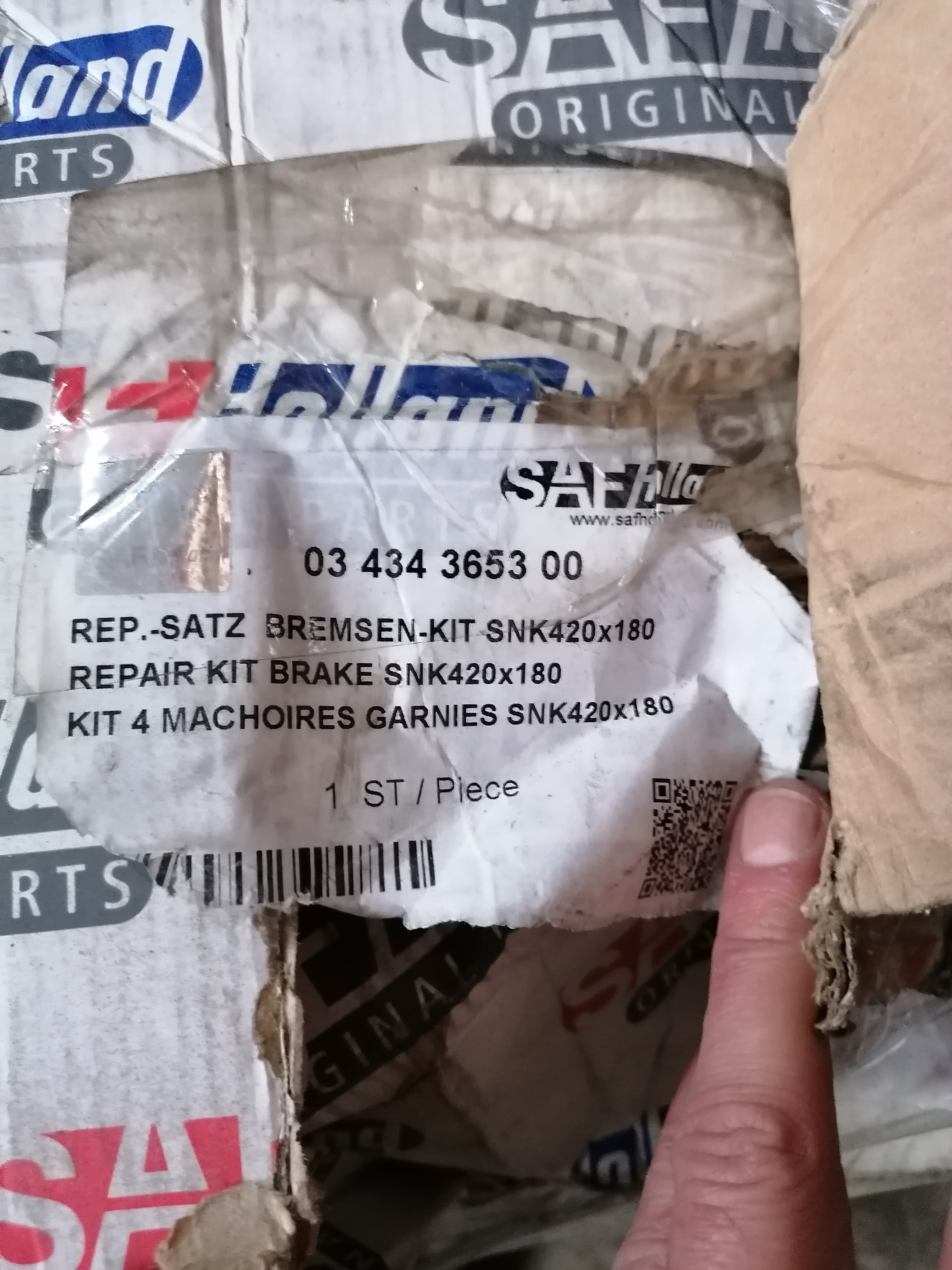 03434365300 SAF К-т (колодки + накладки + РМК)